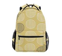 FANTAZIO Backpacks Cute Circle School bag weaving Daypack with zipper