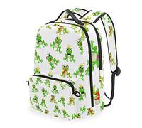 FANTAZIO Backpacks Cute Frog Prince Or Princess Pattern with Detachable Cross Bag Daypack