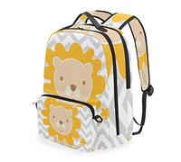 FANTAZIO Backpacks Cute Happy Lion Pattern with Detachable Cross Bag Daypack