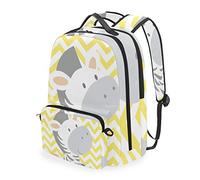 FANTAZIO Backpacks Cute Smiling Happy Zebra Pattern with Detachable Cross Bag Daypack