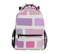 FANTAZIO Backpacks Purple Brick School bag weaving Daypack with zipper