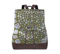 FANTAZIO Backpacks Shape Granite Circle School bag leather Daypack