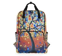 FANTAZIO Cartoon Magic Trees Pattern Backpack Casual Daypack