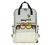 FANTAZIO Christmas Family Of Owls Backpack Casual Daypack
