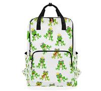 FANTAZIO Cute Frog Prince Or Princess Pattern Backpack Casual Daypack