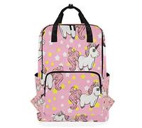 FANTAZIO Cute Unicorns And Stars Backpack Casual Daypack