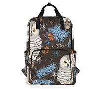 FANTAZIO Forest And Polar Owls Backpack Casual Daypack