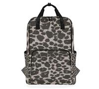 FANTAZIO Grey Leopard Print Backpack Casual Daypack
