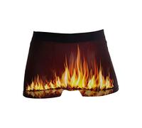FANTAZIO Men's Boxer Brief Burning Flame Mens Underwear