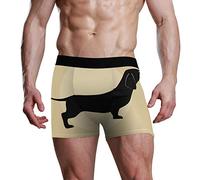 FANTAZIO Men's Boxer Brief Cute Dachshund Dog Pattern Mens Underwear