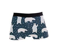 FANTAZIO Men's Boxer Brief Cute Polar Bears Mens Underwear