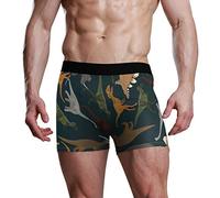 FANTAZIO Men's Boxer Brief Dark Dinosaurs Pattern Mens Underwear