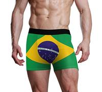 FANTAZIO Men's Boxer Brief Flag of Brazil Mens Underwear