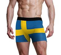 FANTAZIO Men's Boxer Brief Flag of Sweden Mens Underwear