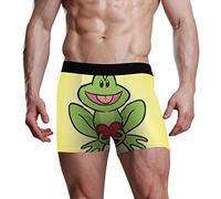 FANTAZIO Men's Boxer Brief Frog Love Heart Mens Underwear