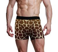 FANTAZIO Men's Boxer Brief Giraffe Print Mens Underwear