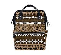 FANTAZIO Mummy Bag Backpack African Graphic Camel Design School Bag