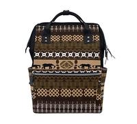 FANTAZIO Mummy Bag Backpack African Graphic Elephant Design School Bag