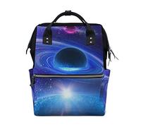 FANTAZIO Mummy Bag Backpack Amazing Cosmic Planet Pattern School Bag
