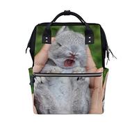 FANTAZIO Mummy Bag Backpack Baby Rabbit Picture School Bag