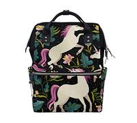 FANTAZIO Mummy Bag Backpack Beautiful Unicorns School Bag