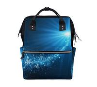 FANTAZIO Mummy Bag Backpack Bright Snowflakes School Bag