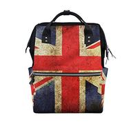 FANTAZIO Mummy Bag Backpack British Flag School Bag