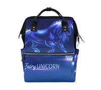 FANTAZIO Mummy Bag Backpack Fairy Unicorn With Sparkles School Bag