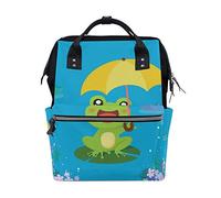 FANTAZIO Mummy Bag Backpack Frog With Umbrella School Bag