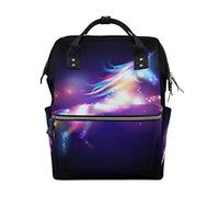 FANTAZIO Mummy Bag Backpack Galaxy Unicorn Magic With Stars School Bag