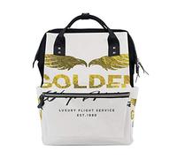 FANTAZIO Mummy Bag Backpack Golden Wings Logo School Bag