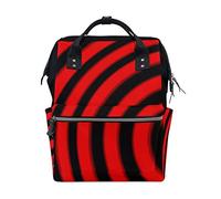 FANTAZIO Mummy Bag Backpack Red And Black Circle Ladybird School Bag