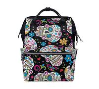 FANTAZIO Mummy Bag Backpack Sugar Skulls School Bag