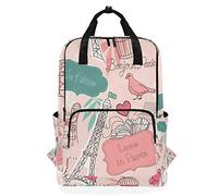 FANTAZIO Romantic Love In Paris Backpack Casual Daypack