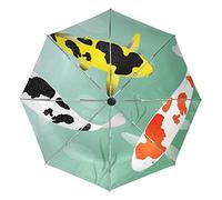 FANTAZIO Travel Umbrella Japanese Koi Fishes auto open umbrella Lightweight