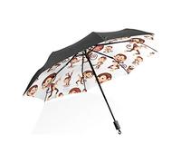 FANTAZIO Travel Umbrella Monkey Pattern Sun/Rain umbrella