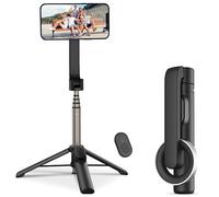 FANTCOO Magnetic Selfie Stick, 28inch Extendable Cell Phone Tripod Stand with Remote, Portable Phone Tripod for iPhone 15 14 13 12 11 Series & All Smartphones (Black)