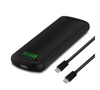 FANTEC 2570 NVMe31-FastLock PCIe NVMe SSD Enclosure USB-C Generation 2 10G, Aluminium Black, Tool-Free Assembly