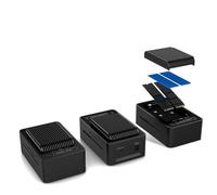 FANTEC 2X USB3.2 Gen2x2 20GBit/s NVMe Clone Station SSD Docking Station for 2X NVMe PCIe SSDs, Internal Fan, USB Transfer Rates up to 20GBit/s, Clone Function, Large Heat Sink, Aluminum, Black