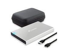 Fantec ALU-25B31 External HDD Enclosure (for mounting a 6.35 cm (2.5-inch SATA HDD or SSD, USB 3.1 and UASP), data transfer up to 10Gbps, passive cooling, aluminium housing silver silver Silver