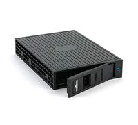FANTEC MR-25 SAS I, II + SATA I, II, III mobile rack for a 2.5" HDD or SSD in a 3.5" bay. Black plastic casing