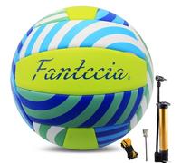 Fantecia Volleyball with Pump, Size 5 Soft Beach Volleyball Indoor Outdoor Pool Park Training Ball for Beginners, Adults
