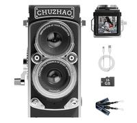 Digital Mini Vintage Camera, 12MP Vlogging Camera for Photography, 1080P Video Autofocus, Point and Shoot Digital Camera with 16GB Card, Portable Compact Camera for Teens Adult Beginner-Black