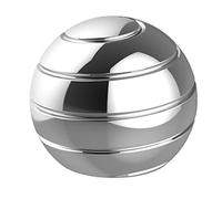 Fantes Kinetic Spinning Desk Toy Anxiety Relief Stress ADHD Anxiety Reliever (Silver, Dia-45mm)