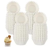 FANTESI 1000 Pcs Mini Muffin Cases Mini Cupcake Cases Greaseproof Paper Baking Cups for Cake Balls, Muffins, Cupcakes and Candies (White)