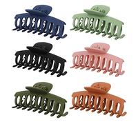 FANTESI 6 PCS Hair Claw Clips Big Claw Clips, Non slip Hair Clip Strong Hold Jaw Clips for Women and Girls Straight, Curly & Wavy Hair (3.6 Inch)