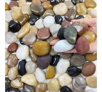 FANTIAN 2 lbs Natural Mixed Color Pebbles, 30-50 mm Decorative Stones for Indoor Plants Pot Vase Ponds Fountain Aquarium Fish Tank Gravel and Outdoor Garden Rocksand Outdoor Decorative Stones