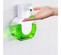 Fantictas Automatic soap dispenser touchless 15oz/420ml Kitchen Dish Automatic Liquid Soap Dispenser 4 Adjustable Soap Dispensing Levels Wall Mount for Kitchen and Bathroom, Liquid Hand Soap Dispenser
