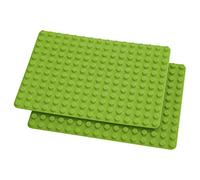 Fantifant Building Plate Set (2 pieces, farm green), Compatible with Duplo and Other Large Building Blocks