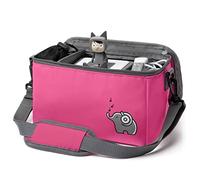 fantifant Music Box Bag for Tigerbox or Toniebox Bag for Box and Accessories with Flexible Inner Compartments I with Recycled PET, Flamingo Pink, 25x16,5x14cm, Children's Luggage